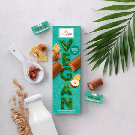 Niederegger Lübeck praliné végétalien Gaufrette croustillante au nougat (100g)