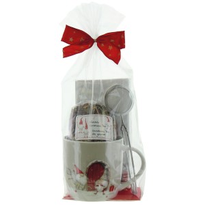 Herboristeria gift set Wichtels Christmas Tea 200g, jumbo cup, napkins & tea tongs (4 pieces buy online | Kitchencorner