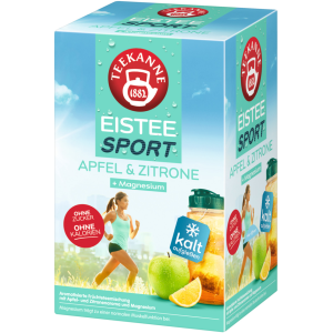 TEEKANNE Thé glacé Sport pomme-citron avec magnésium (18 sachets)