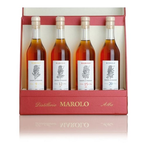 Grappa di Barolo Confezione "for Four" (pour quatre) Marolo