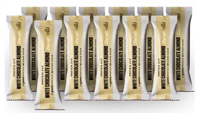 Image of Barebells White Chocolate Almond Protein Riegel (12 x 55g)