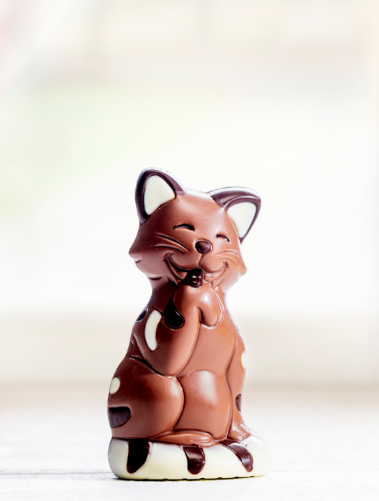 Image of Aeschbach Chocolatier Schokoladen Katze (80g)