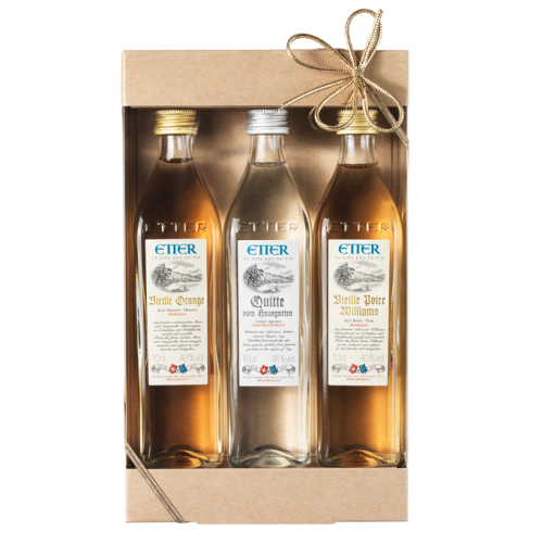 Etter Vieille Orange, Quitte, Vieille Poire Williams Geschenkpackung (3x10cl)