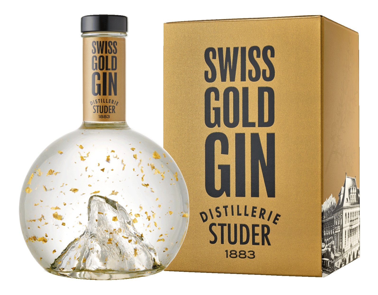 Image of Studer Swiss Gold Gin mit 24 Karat Goldflitter (70cl)