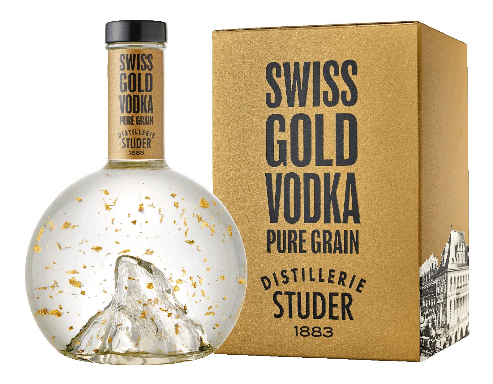 Image of Swiss Gold Vodka mit 24 Karat Goldflitter (70cl)