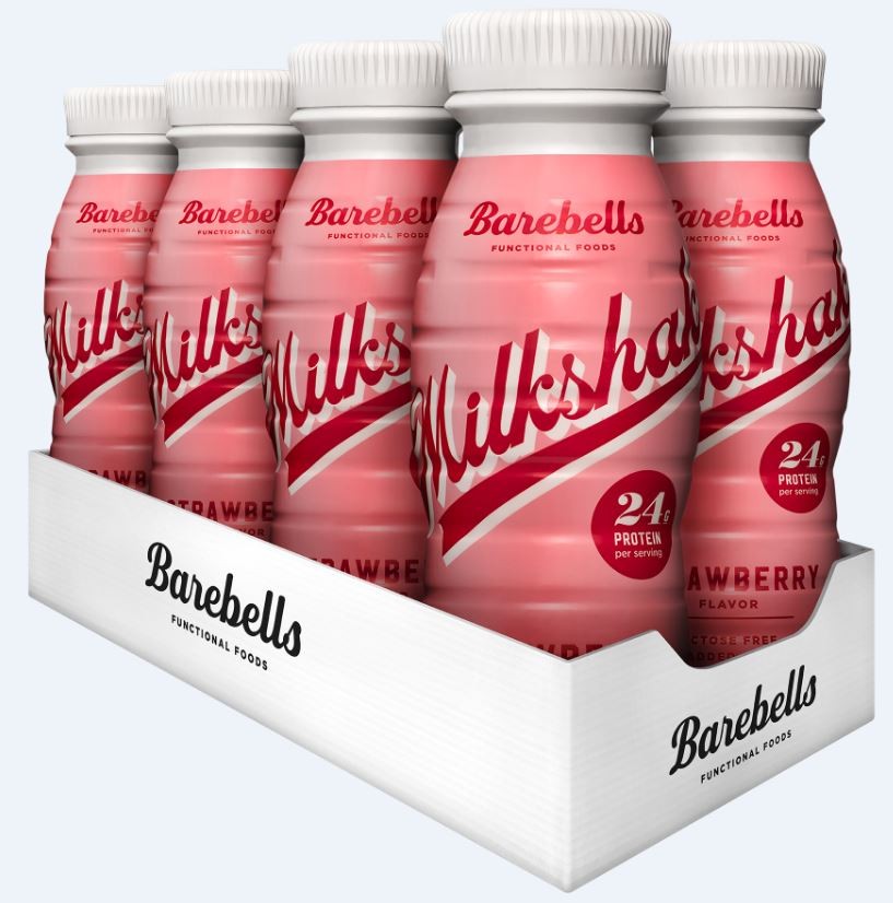 Image of Barebells Protein Milkshake Strawberry (8x330ml)