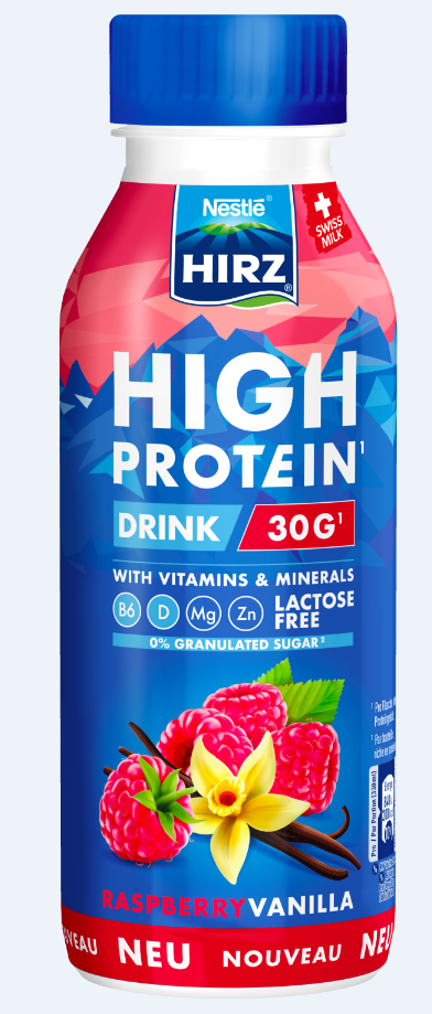 Image of HIRZ High Protein Drink Rasperry & Vanilla (330ml)