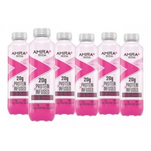 Amira+ Soda Protein Infused Himbeer & Cranberry (6 x 500ml)