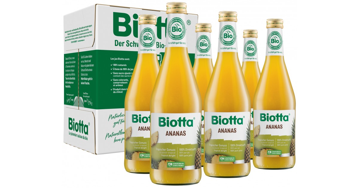 Biotta - Bio Ananassaft (6x5dl)