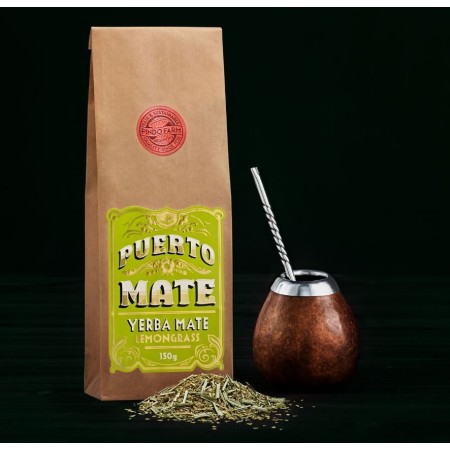 PUERTO MATE Teeblätter Yerba Mate Zitronengras Nachfüllbeutel (150g)