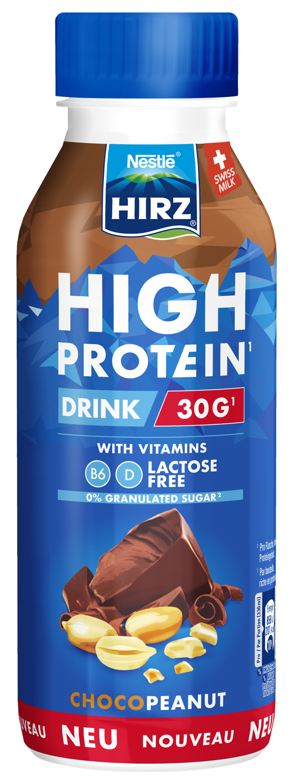 Image of HIRZ High Protein Drink Choco & Erdnuss (330ml)