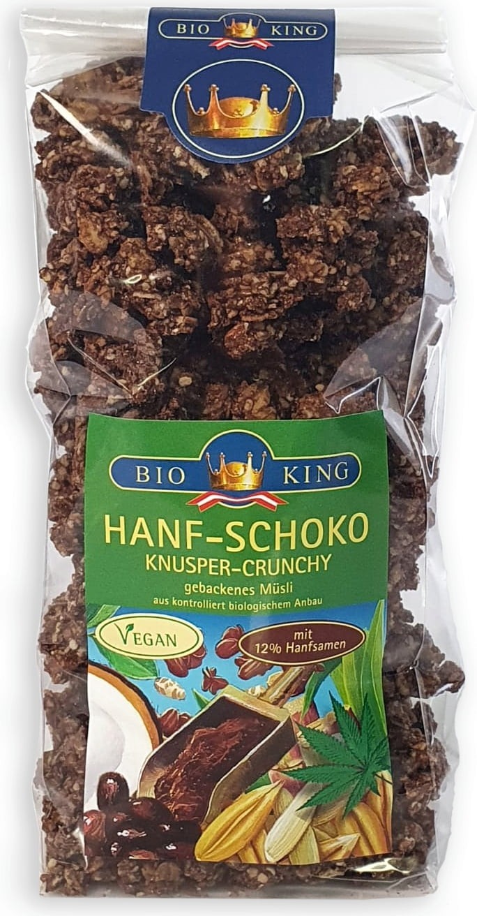 Image of BIOKING Hanf-Schoko Knusper-Crunchy Bio (375g)