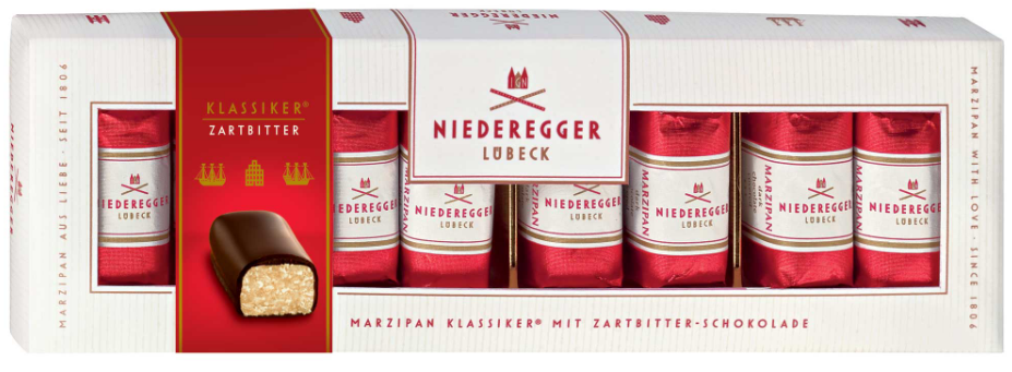Image of Niederegger Lübeck Klassiker-Pralinen mit Zartbitter Schokolade (100g)