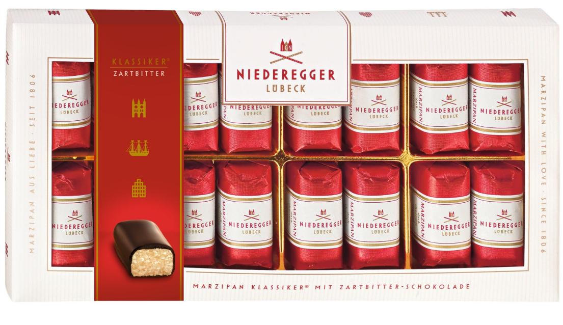 Image of Niederegger Lübeck Klassiker-Pralinen mit Zartbitter Schokolade (200g)