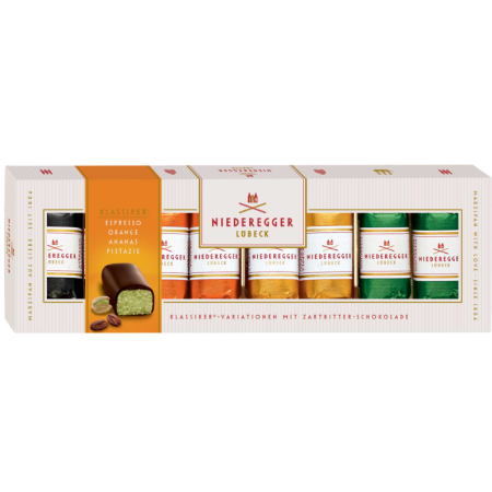 Niederegger Lübeck Variationen Pralinen mit Zartbitter-Schokolade assortiert (100g)