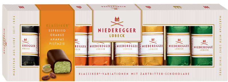 Image of Niederegger Lübeck Variationen Pralinen mit Zartbitter-Schokolade assortiert (100g)
