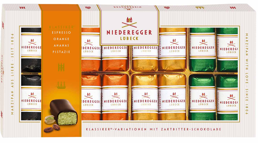 Image of Niederegger Lübeck Variationen Pralinen mit Zartbitter-Schokolade assortiert (200g)