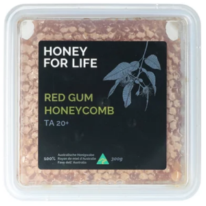 HONEY FOR LIFE Red Gum Honey Comb TA 20+ (300g)