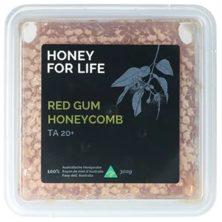 HONEY FOR LIFE Red Gum Honey Comb TA 20+ (300g)