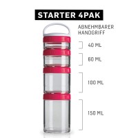 BlenderBottle ComboPak Sportmixer & GoStak 4Pak Starter pink (820ml)