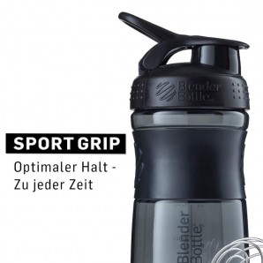 BlenderBottle ComboPak Sportmixer & GoStak 4Pak Starter schwarz (820ml)