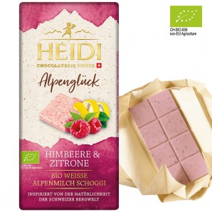 HEIDI Bio weisse Schokolade mit Himbeere & Zitrone (75g)