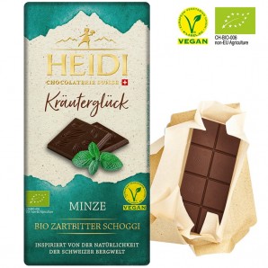 HEIDI Bio Vegan Zartbitter Schokolade mit Minze (75g)