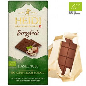 HEIDI Bio Vollmilchschokolade mit Haselnüssen (75g)