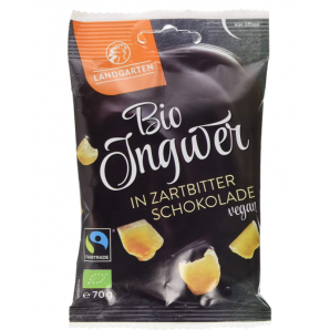 LANDGARTEN Bio Ingwer in Zartbitter-Schokolade (70g)