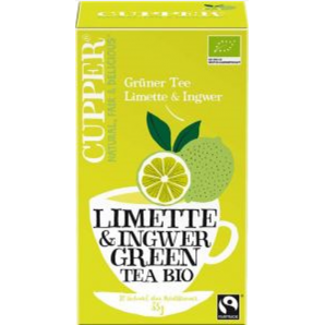 Cupper Grüner Tee Limette & Ingwer Fairtrade Bio (20 Stk)