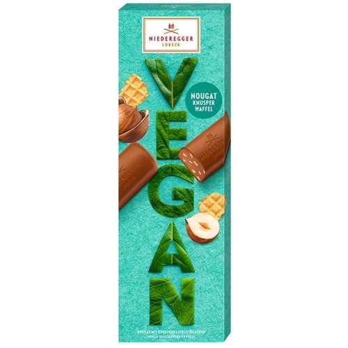 Niederegger Lübeck praliné végétalien Gaufrette croustillante au nougat (100g)